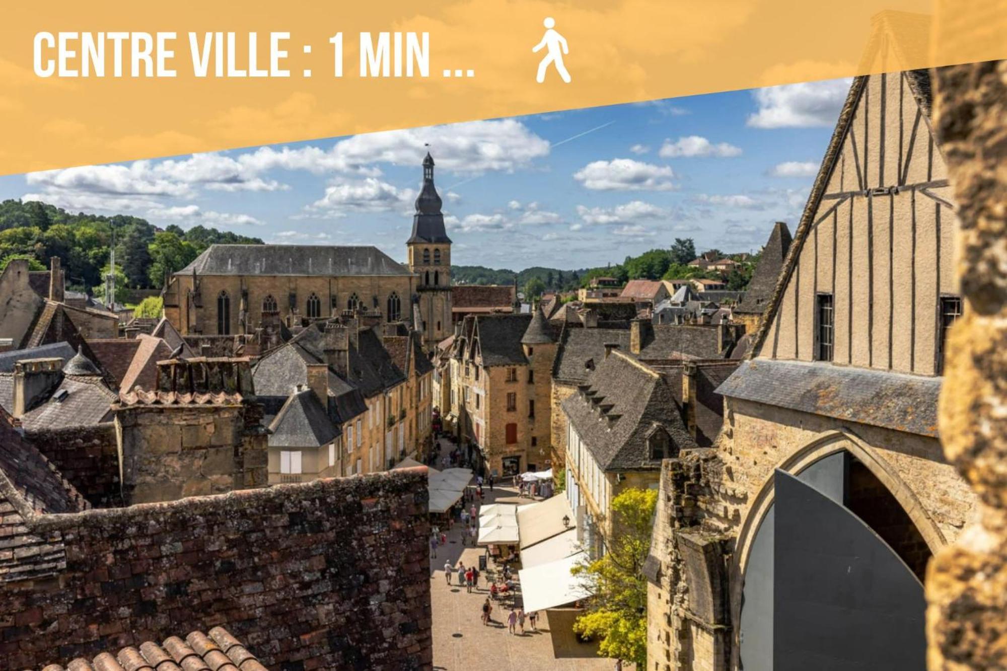 3 Pieces, Climatise, Calme, 100M Du Centre, Parking, "Lyriade" Sarlat-la-Canéda Buitenkant foto
