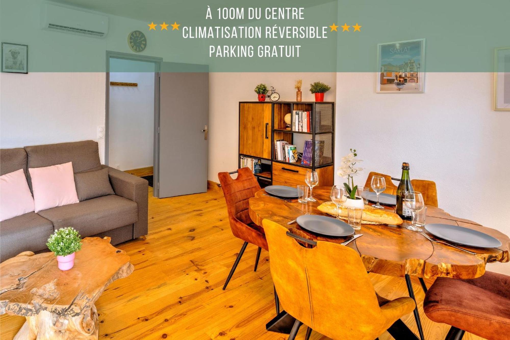 3 Pieces, Climatise, Calme, 100M Du Centre, Parking, "Lyriade" Sarlat-la-Canéda Buitenkant foto